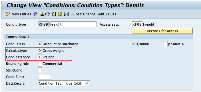 Freight Charges- gross weight calculation